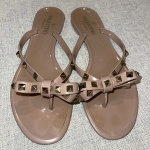 Valentino Rockstud Rubber Sandals